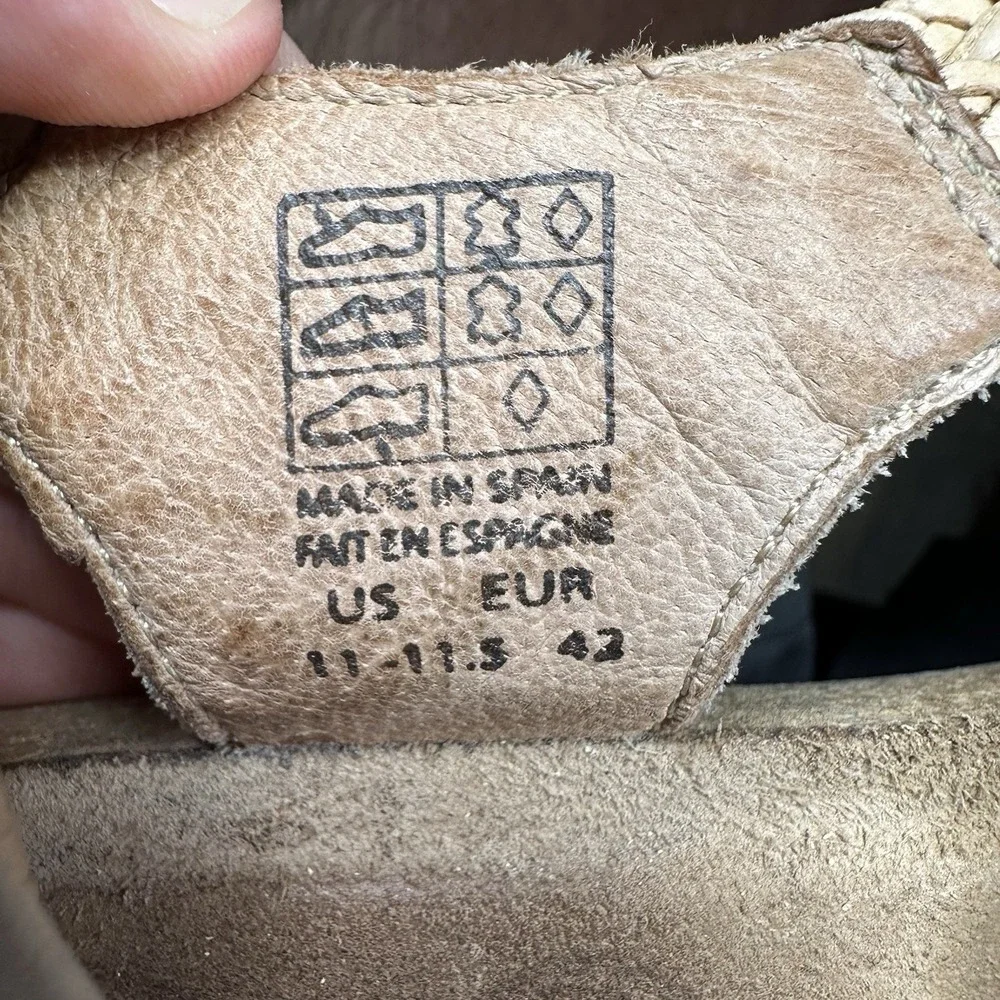 TAOS Trulie Womens Size 11-11.5 / EU 42 Sandals Strappy Stone Leather Cork Wedge